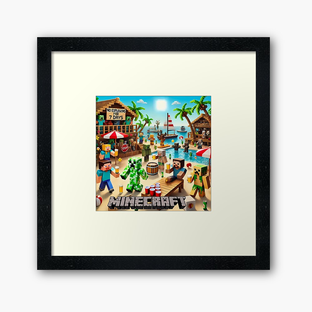 Minecraft Peaceful Party on the Island Resort Photographic Print