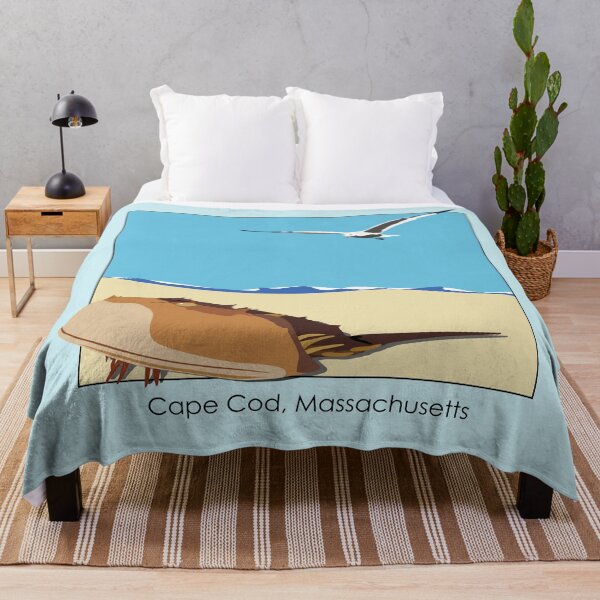 Item preview, Horseshoe Crab and Seagull Beach Design Cape Cod, Massachusetts Century designed and sold by laughingwillows.
