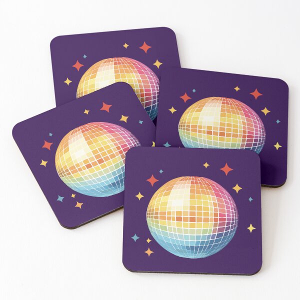 Item preview, "Colorful Mirror Ball  | Retro Disco Design" designed and sold by BaramStudio.