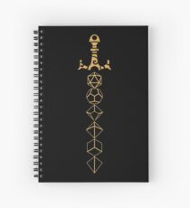 Dice Set Sword Tabletop RPG Gaming Spiral Notebook