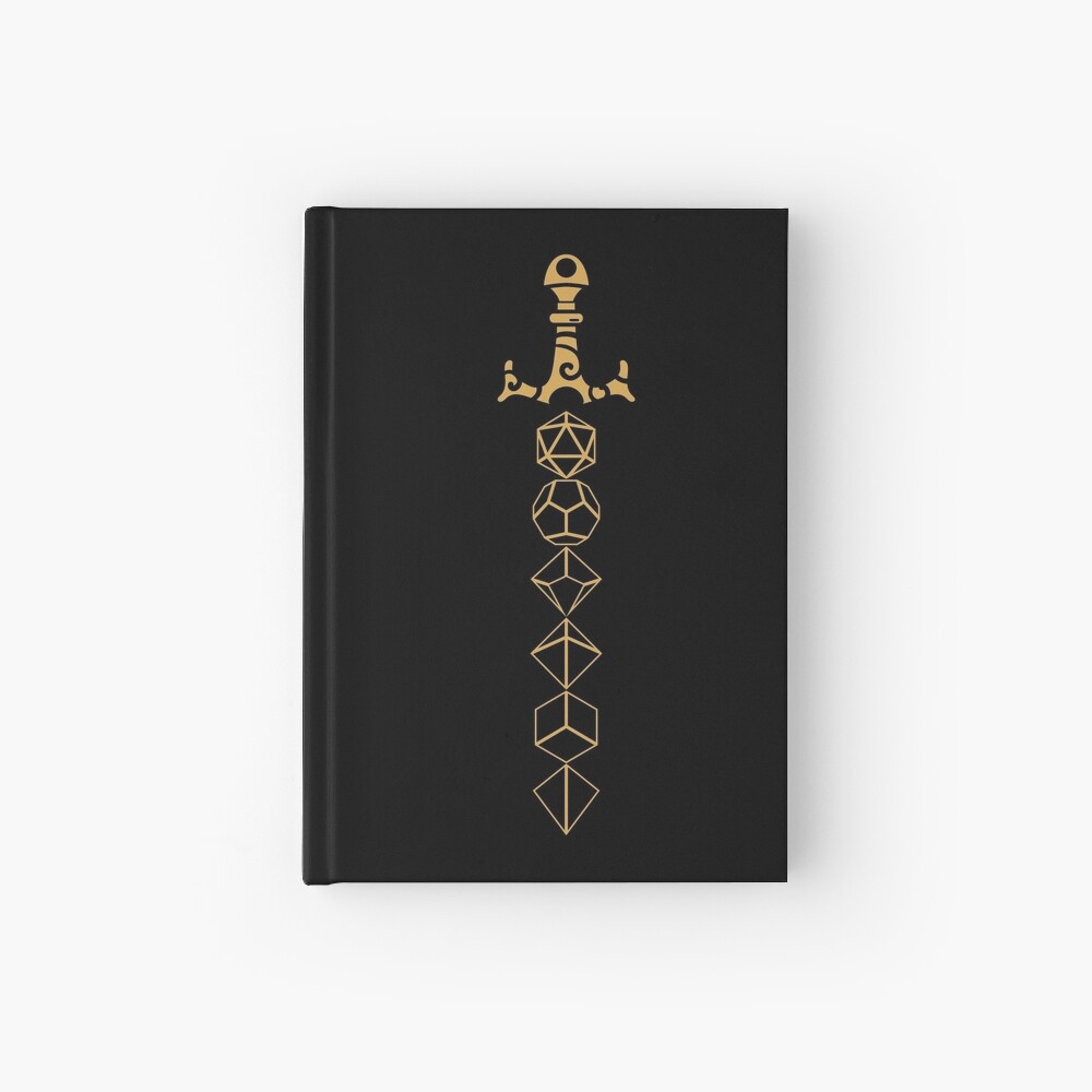 Dice Set Sword Tabletop RPG Gaming Hardcover Journal