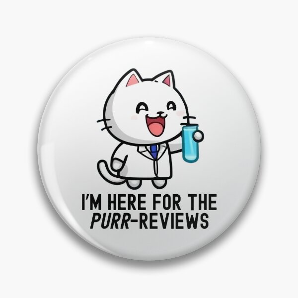 Item preview, I'm Here For The Purr-Reviews | Funny Professor | Science Cat | Experiment Cat | Geeky Cat Lover | Laboratory Cat | Professor Humor designed and sold by jadedscientist.