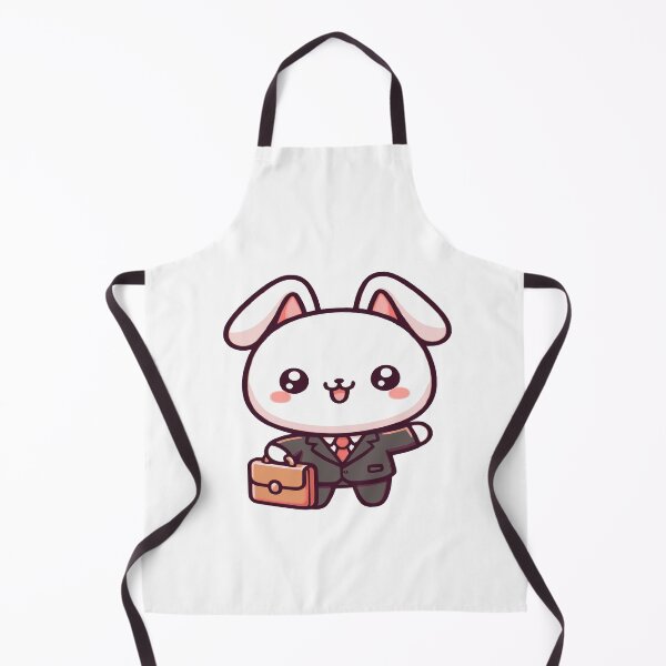 Item preview, Business rabbit, kawaii chibi style rabbit wearing a suit with a briefcase designed and sold by AdrianMDesigns.