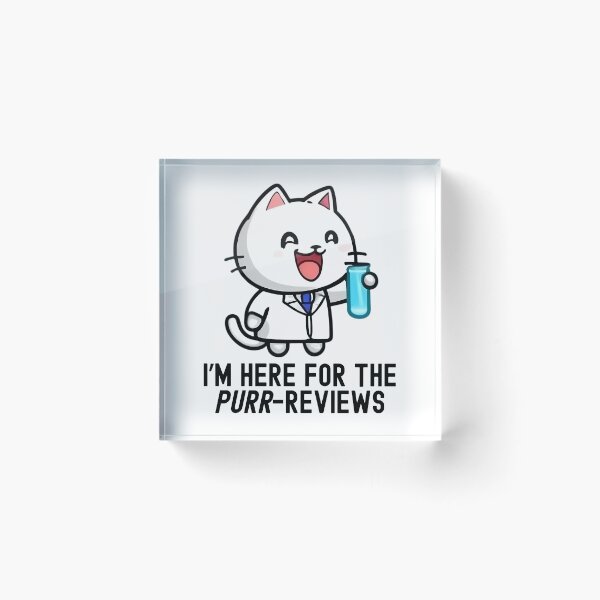 Item preview, I'm Here For The Purr-Reviews | Funny Professor | Science Cat | Experiment Cat | Geeky Cat Lover | Laboratory Cat | Professor Humor designed and sold by jadedscientist.