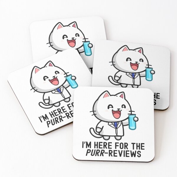 Item preview, I'm Here For The Purr-Reviews | Funny Professor | Science Cat | Experiment Cat | Geeky Cat Lover | Laboratory Cat | Professor Humor designed and sold by jadedscientist.