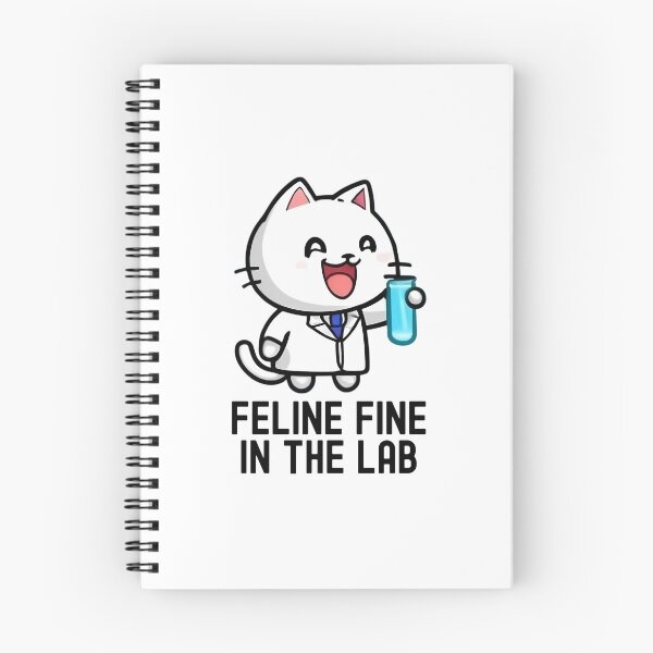 Item preview, Feline Fine In The Lab | Science Cat | Experiment Cat | Geeky Cat Lover | Laboratory Cat | Geek Cat | Nerd Cat designed and sold by jadedscientist.