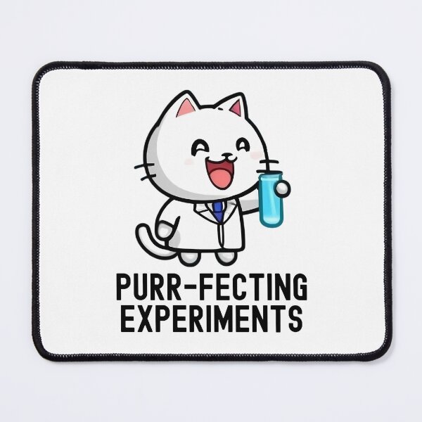 Item preview, Purr-fecting Experiments | Science Cat | Experiment Cat | Geeky Cat Lover | Laboratory Cat | Geek Cat | Nerd Cat designed and sold by jadedscientist.