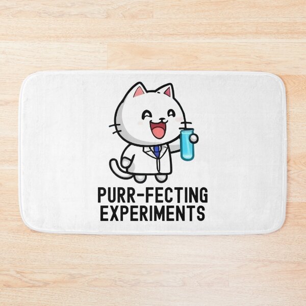 Item preview, Purr-fecting Experiments | Science Cat | Experiment Cat | Geeky Cat Lover | Laboratory Cat | Geek Cat | Nerd Cat designed and sold by jadedscientist.