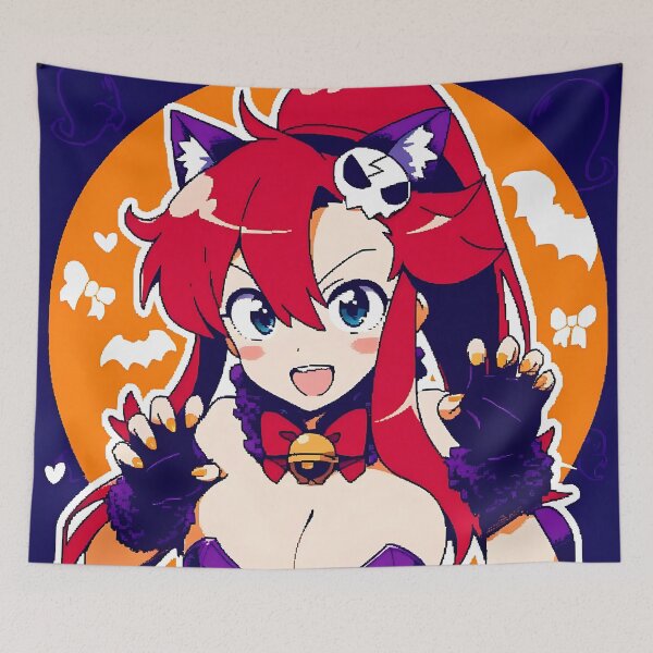 Item preview, Trick or Treat Fiery Feline Pixel Art  designed and sold by Kaidaxon.