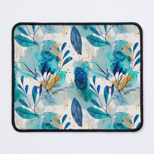 Item preview, Blue and gold floral pattern designed and sold by teach92.