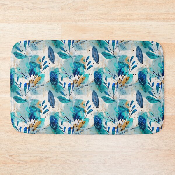 Item preview, Blue and gold floral pattern designed and sold by teach92.