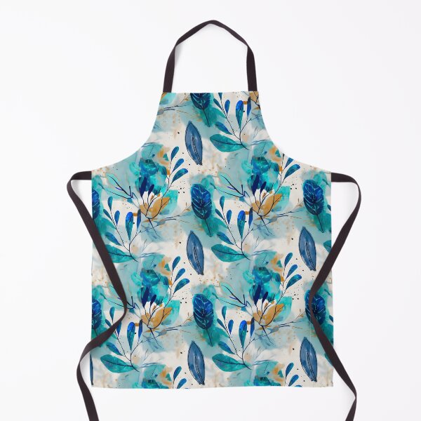 Item preview, Blue and gold floral pattern designed and sold by teach92.