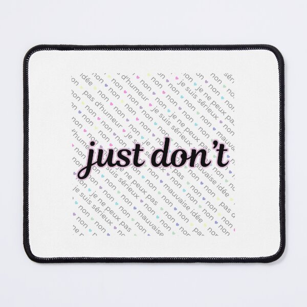 Item preview, Just Don't French Aesthetic Warning designed and sold by LivingRoomZoo.
