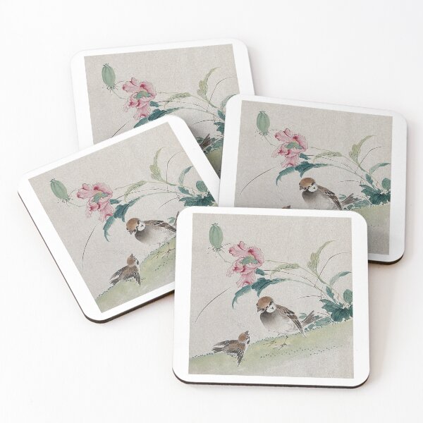 Item preview, An Asian vintage illustration of birds and flowers designed and sold by DeborahLupton.