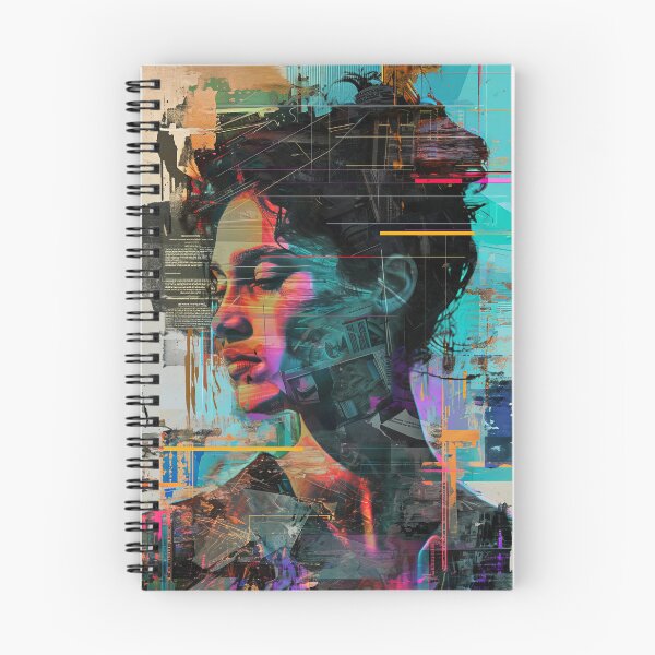 Item preview, Women portraits, digital distortion, intense glitch colors designed and sold by Piotrek0001.