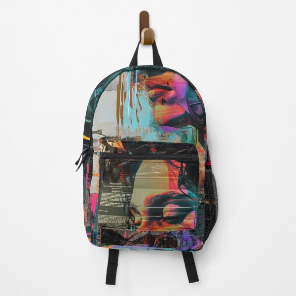 Item preview, Women portraits, digital distortion, intense glitch colors designed and sold by Piotrek0001.