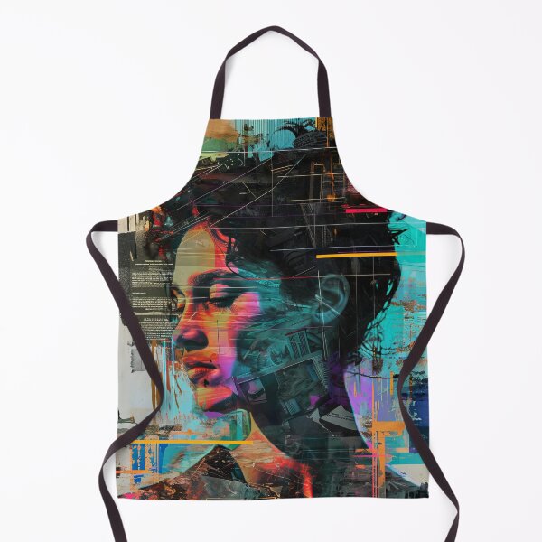 Item preview, Women portraits, digital distortion, intense glitch colors designed and sold by Piotrek0001.