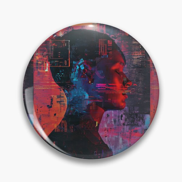 Item preview, Women portraits, digital distortion, intense glitch colors designed and sold by Piotrek0001.