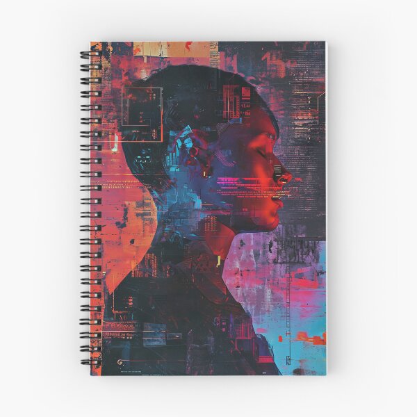 Item preview, Women portraits, digital distortion, intense glitch colors designed and sold by Piotrek0001.