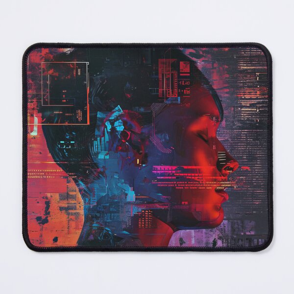 Item preview, Women portraits, digital distortion, intense glitch colors designed and sold by Piotrek0001.