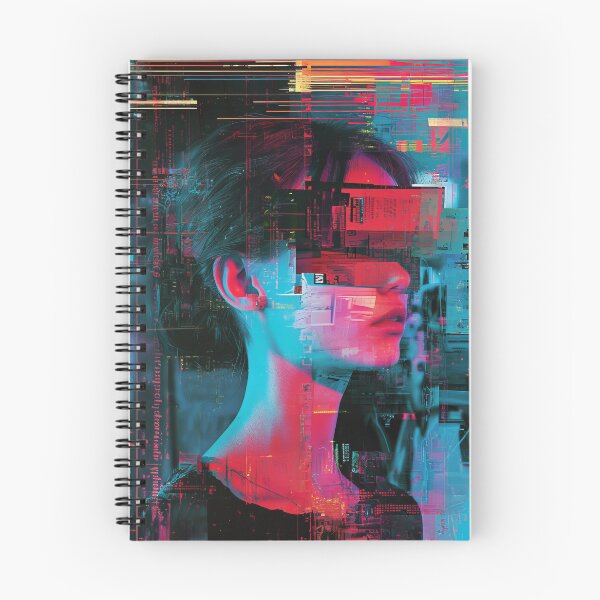 Item preview, Women portraits, digital distortion, intense glitch colors designed and sold by Piotrek0001.