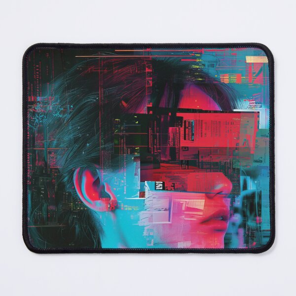 Item preview, Women portraits, digital distortion, intense glitch colors designed and sold by Piotrek0001.