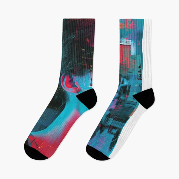 Item preview, Women portraits, digital distortion, intense glitch colors designed and sold by Piotrek0001.