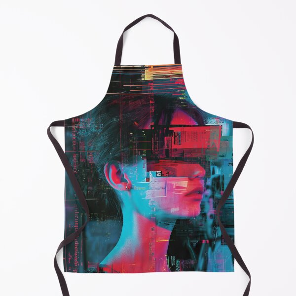 Item preview, Women portraits, digital distortion, intense glitch colors designed and sold by Piotrek0001.
