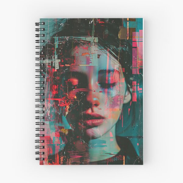Item preview, Women portraits, digital distortion, intense glitch colors designed and sold by Piotrek0001.