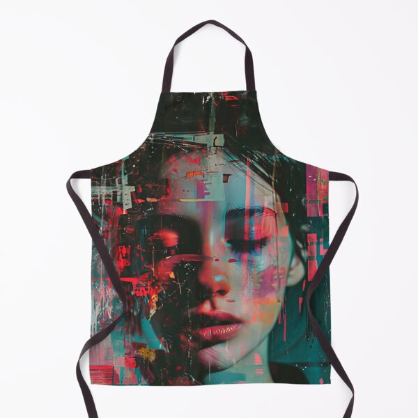 Item preview, Women portraits, digital distortion, intense glitch colors designed and sold by Piotrek0001.