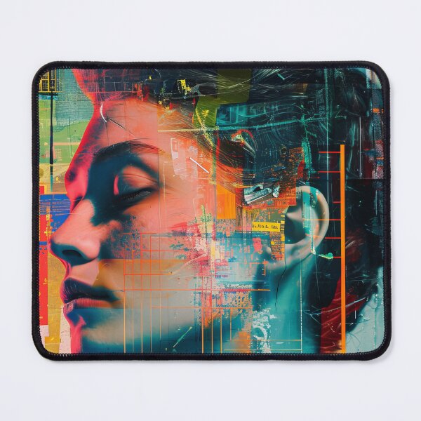 Item preview, Women portraits, digital distortion, intense glitch colors designed and sold by Piotrek0001.