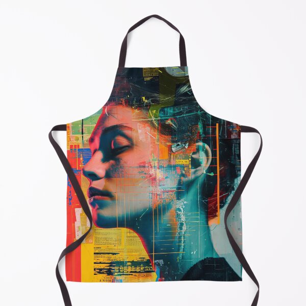 Item preview, Women portraits, digital distortion, intense glitch colors designed and sold by Piotrek0001.
