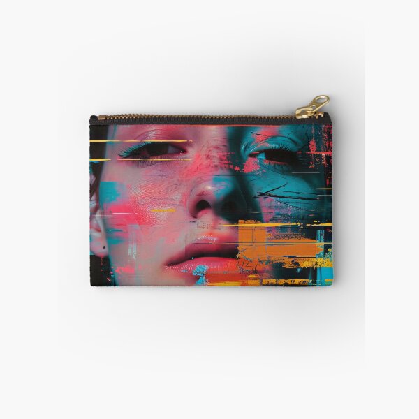 Item preview, Women portraits, digital distortion, intense glitch colors designed and sold by Piotrek0001.