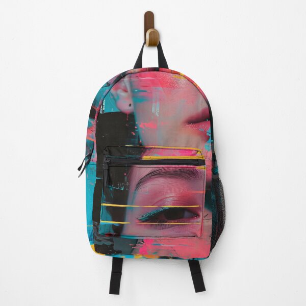 Item preview, Women portraits, digital distortion, intense glitch colors designed and sold by Piotrek0001.