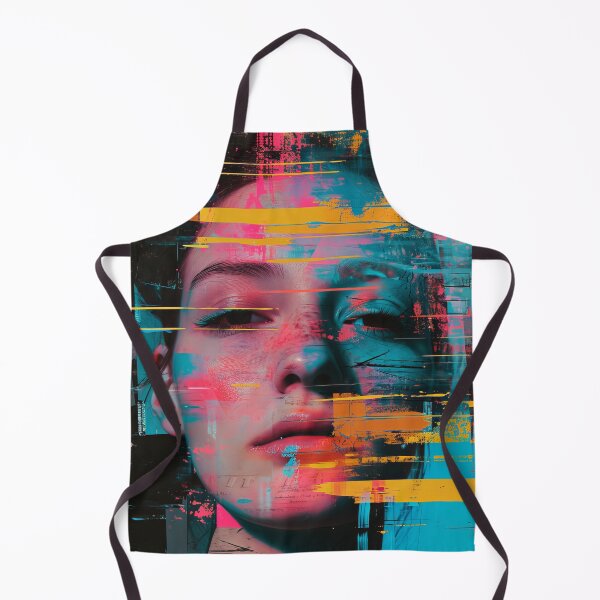 Item preview, Women portraits, digital distortion, intense glitch colors designed and sold by Piotrek0001.