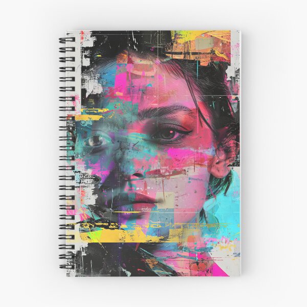 Item preview, Women portraits, digital distortion, intense glitch colors designed and sold by Piotrek0001.