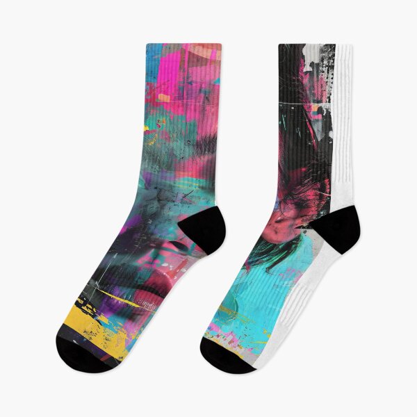 Item preview, Women portraits, digital distortion, intense glitch colors designed and sold by Piotrek0001.