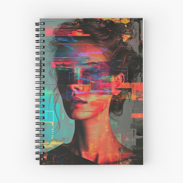 Item preview, Women portraits, digital distortion, intense glitch colors designed and sold by Piotrek0001.