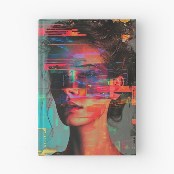 Item preview, Women portraits, digital distortion, intense glitch colors designed and sold by Piotrek0001.