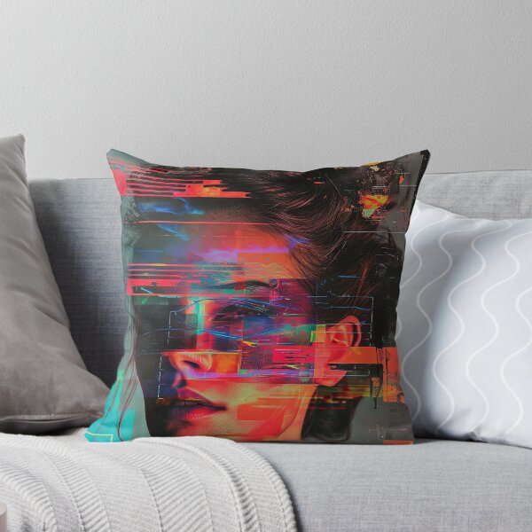 Item preview, Women portraits, digital distortion, intense glitch colors designed and sold by Piotrek0001.