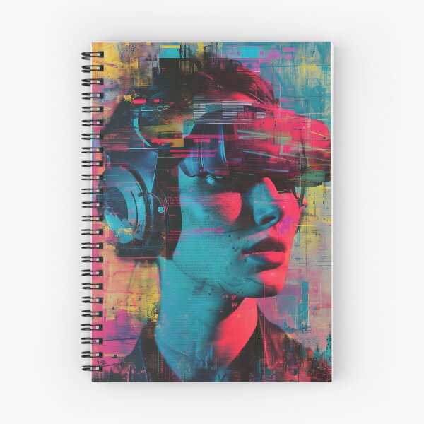 Item preview, Women portraits, digital distortion, intense glitch colors designed and sold by Piotrek0001.