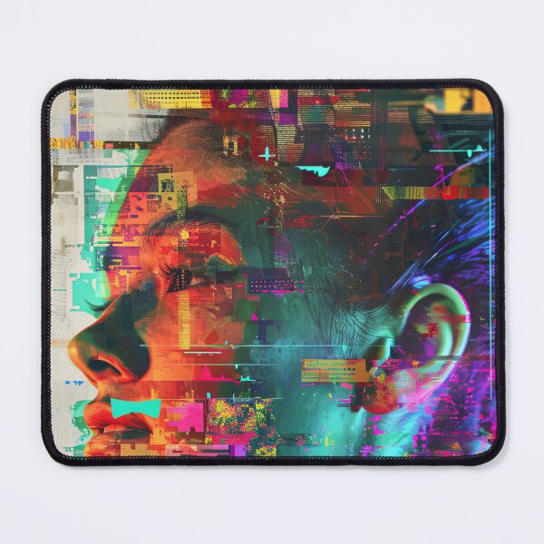 Item preview, Women portraits, digital distortion, intense glitch colors designed and sold by Piotrek0001.