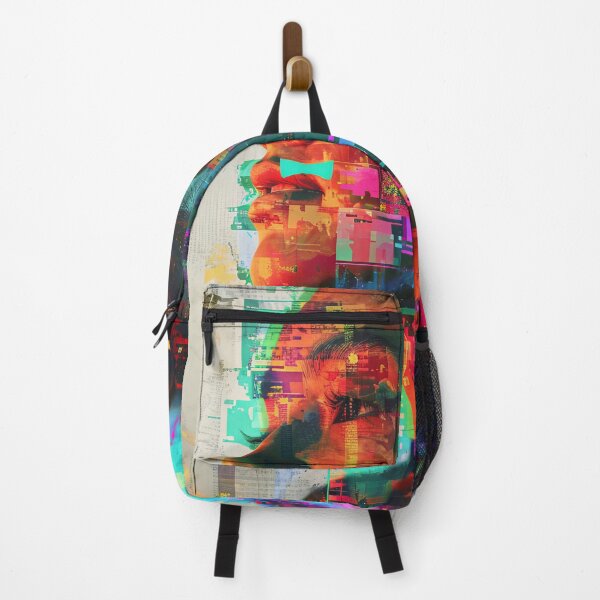 Item preview, Women portraits, digital distortion, intense glitch colors designed and sold by Piotrek0001.