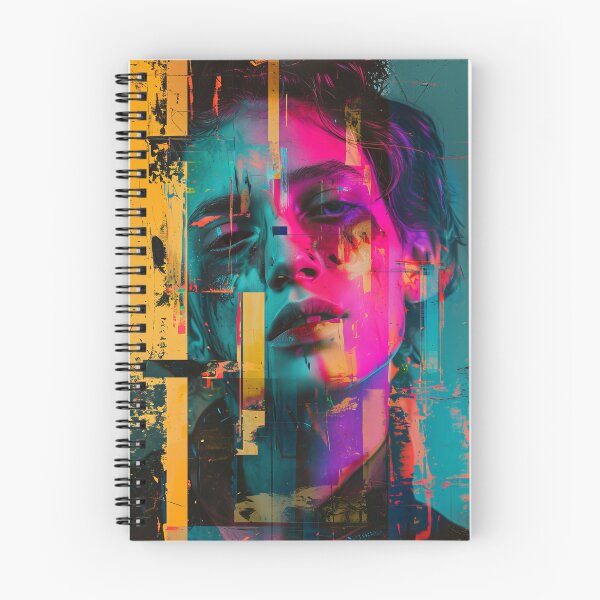 Item preview, Women portraits, digital distortion, intense glitch colors designed and sold by Piotrek0001.