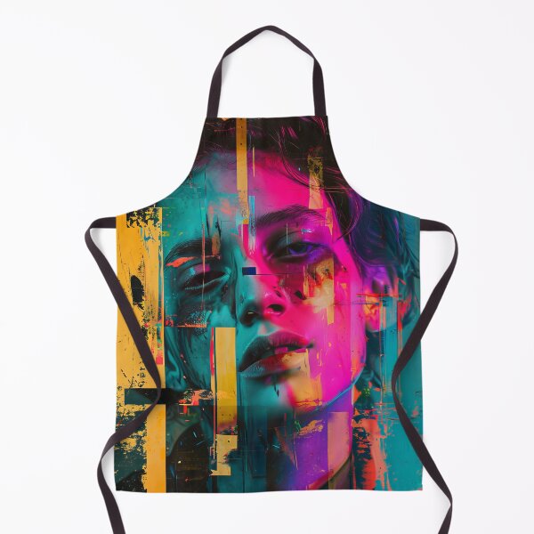 Item preview, Women portraits, digital distortion, intense glitch colors designed and sold by Piotrek0001.