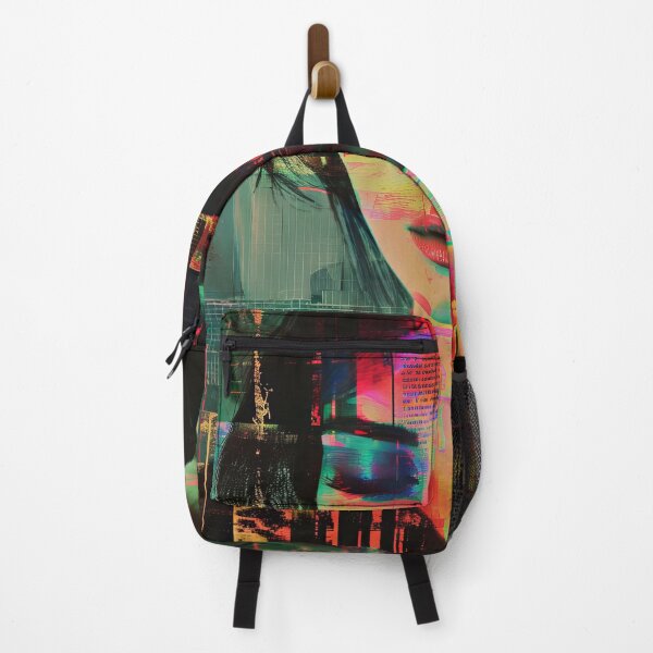 Item preview, Women portraits, digital distortion, intense glitch colors designed and sold by Piotrek0001.