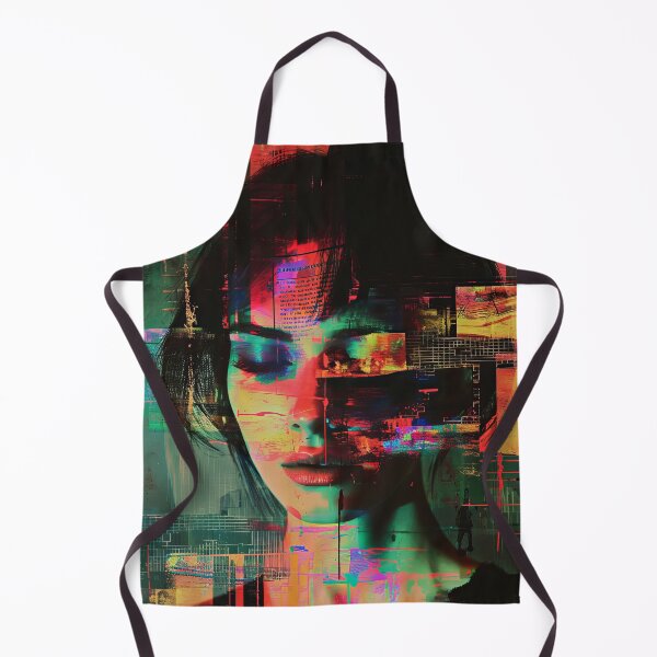 Item preview, Women portraits, digital distortion, intense glitch colors designed and sold by Piotrek0001.