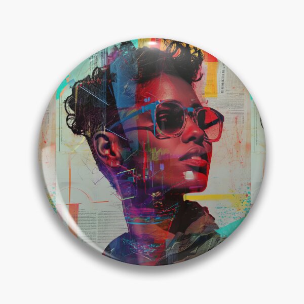 Item preview, Copy of Women portraits, digital distortion, intense glitch colors designed and sold by Piotrek0001.
