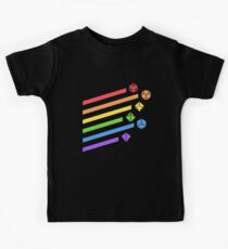 Regenbogen Würfel Set Tabletop RPG Gaming Kinder T-Shirt