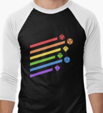 Rainbow Dice Set Tabletop RPG Gaming Men's Baseball ¾ T-Shirt